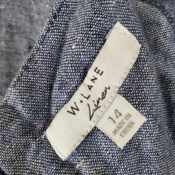 💚 3 For $15 💚 INEN Blue Heather Woman's TOP Size 14 WesT Lane - Picture 5 of 7